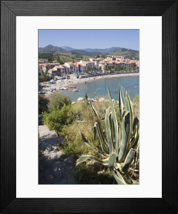 Framed Print : Plage de Port d Avall, beach, Collioure, Pyrenees-Orientales, Languedoc Framed Print : Plage de Port d Avall, beach, Collioure, Pyrenees-Orientales, Languedoc
