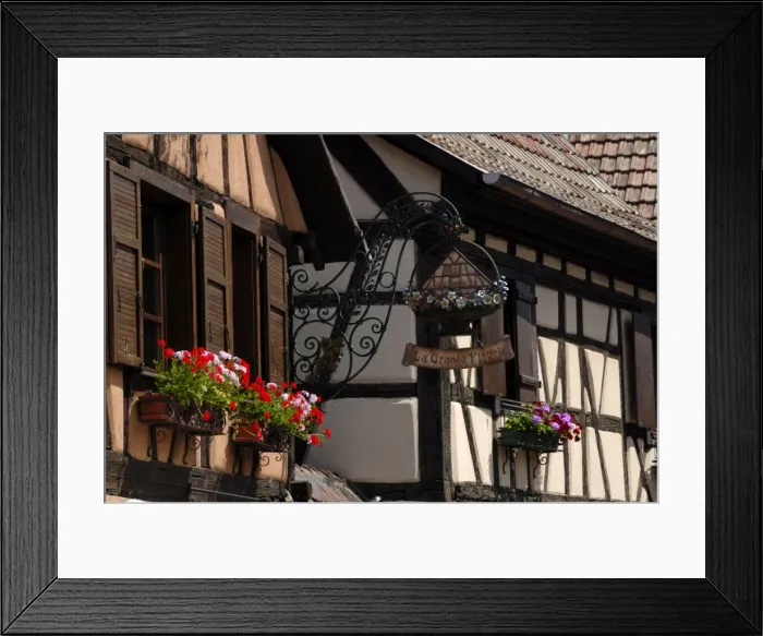 Framed Print : Timbered buildings in street, Turckheim, Haut-Rhin, Alsace, France, Europe Framed Print : Timbered buildings in street, Turckheim, Haut-Rhin, Alsace, France, Europe