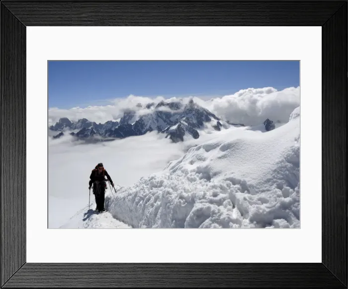 Framed Print : Mountaineer and climber Framed Print : Mountaineer and climber