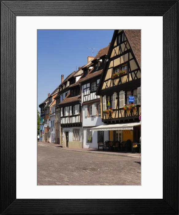 Framed Print : Half timbered buildings along the Quai de la Poissonnerie Framed Print : Half timbered buildings along the Quai de la Poissonnerie