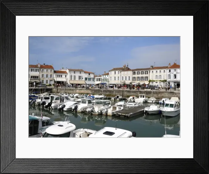 Framed Print : Harbour at La Flotte Framed Print : Harbour at La Flotte