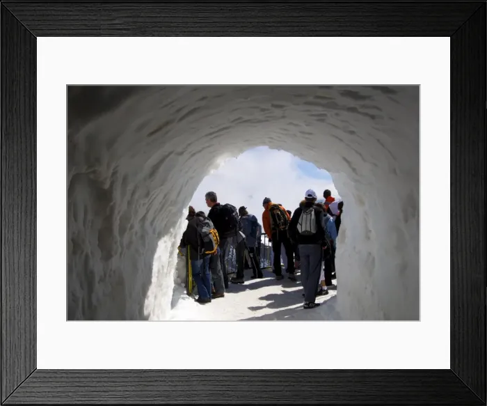 Framed Print : Tourist on viewing platform