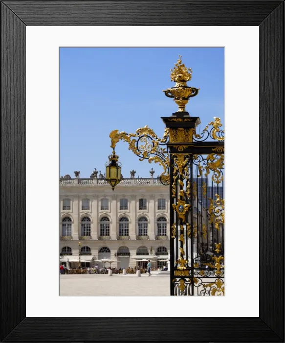 Framed Print : Gilded wrought iron gates by Jean Lamour Framed Print : Gilded wrought iron gates by Jean Lamour