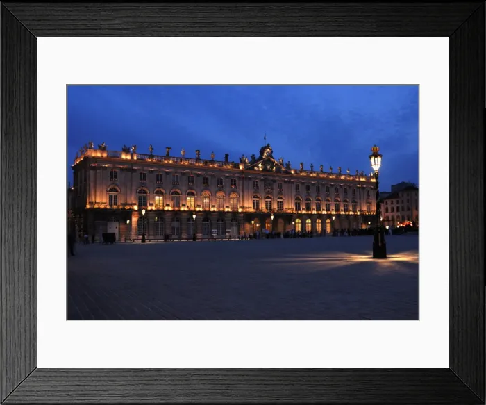 Framed Print : Evening floodlit view of the Hotel de Ville Framed Print : Evening floodlit view of the Hotel de Ville