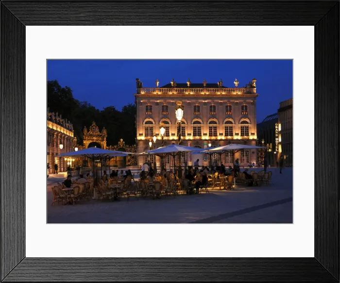 Framed Print : Evening floodlit view of Place Stanislas