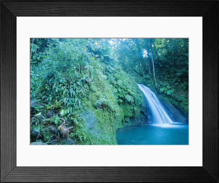 Framed Print : Waterfall, Guadeloupe Framed Print : Waterfall, Guadeloupe