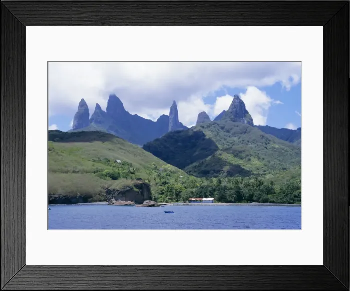 Framed Print : View across sea to island Framed Print : View across sea to island