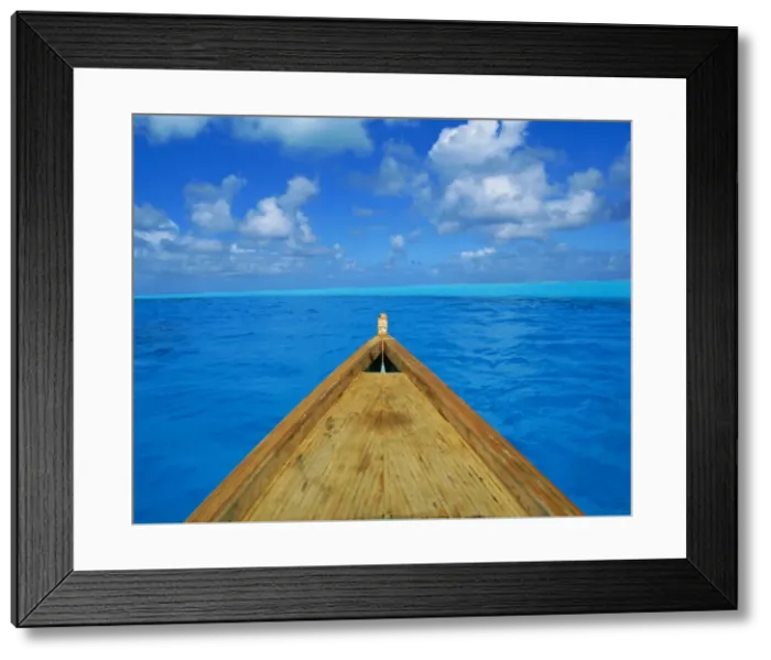 Framed Print : Boat on the Pacific Ocean Framed Print : Boat on the Pacific Ocean