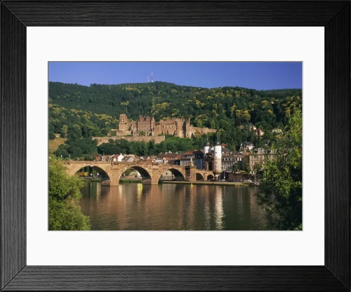 Framed Print : Castle, Neckar River and Alte Bridge Framed Print : Castle, Neckar River and Alte Bridge