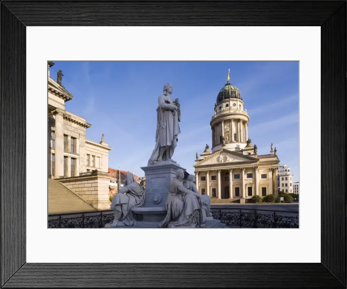 Framed Print : Schiller Monument and French Cathedral (Franzosischer Dom) Framed Print : Schiller Monument and French Cathedral (Franzosischer Dom)