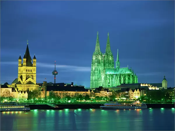 The Dom Cathedral and the River Rhine