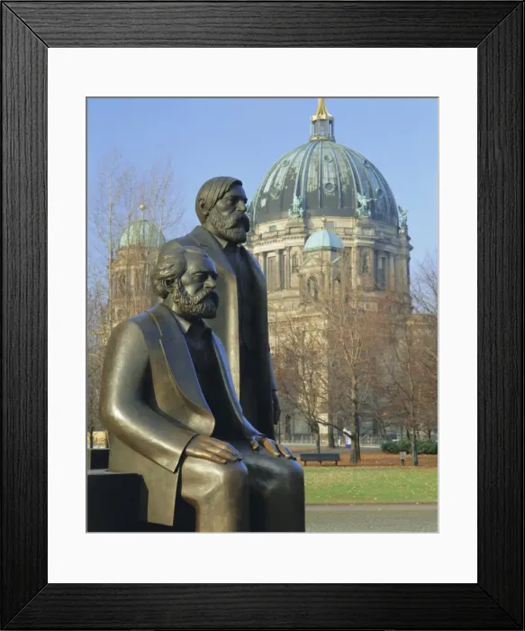 Framed Print : Statues of Marx and Engels and the Berlin Cathedral (Dom) Framed Print : Statues of Marx and Engels and the Berlin Cathedral (Dom)