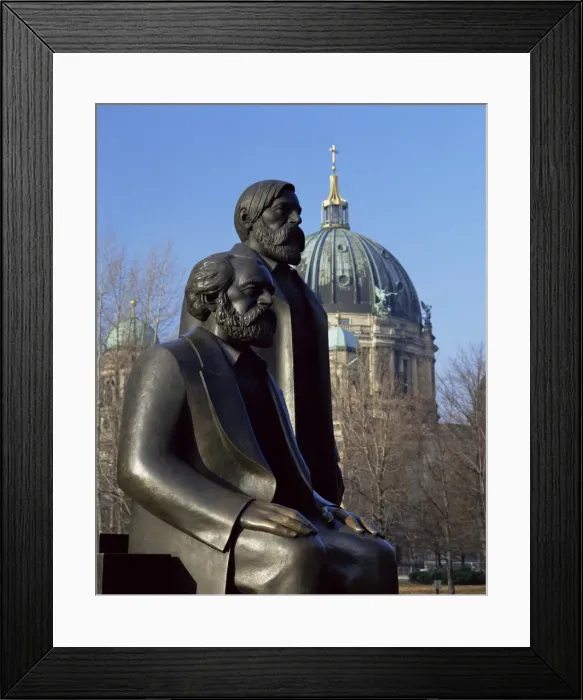 Framed Print : Statues of Marx and Engels Framed Print : Statues of Marx and Engels