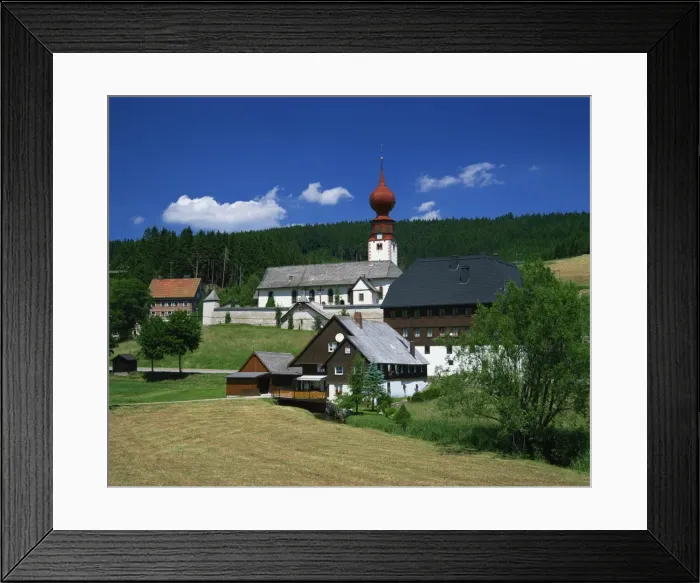 Framed Print : Church in Urach Village Framed Print : Church in Urach Village