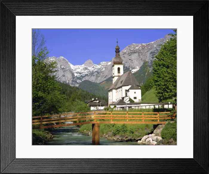 Framed Print : Church at Ramsau Framed Print : Church at Ramsau
