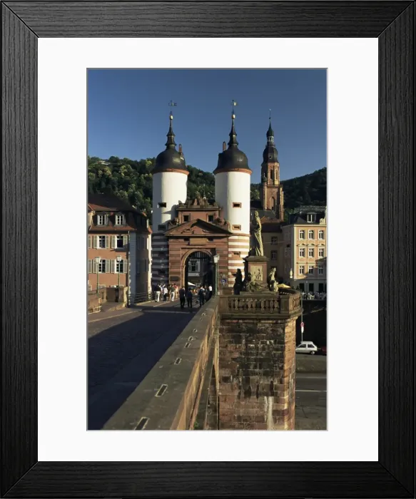 Framed Print : Bridge over the Neckar River