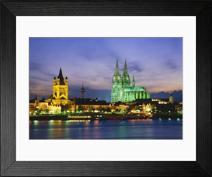Framed Print : The River Rhine and Cathedral Framed Print : The River Rhine and Cathedral