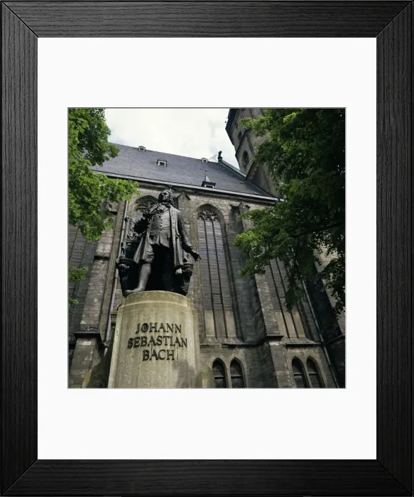Framed Print : Monument to Johann Sebastian Bach outside St Framed Print : Monument to Johann Sebastian Bach outside St