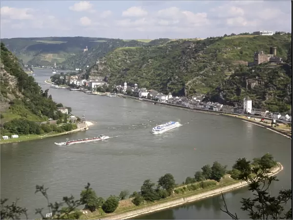 River Rhine gorge from Loreley (Lorelei)
