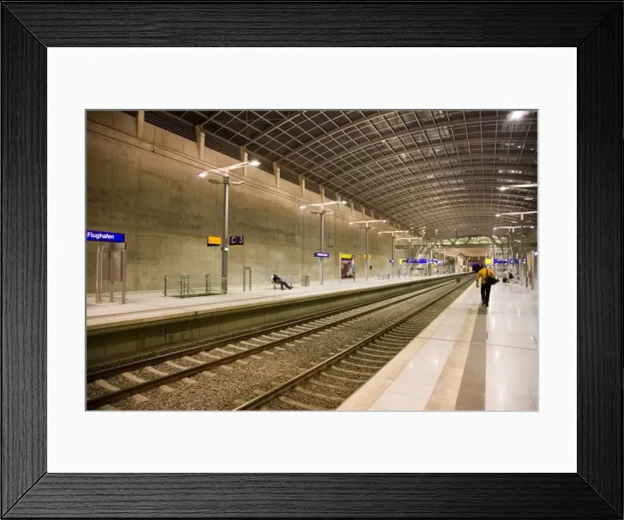 Framed Print : Cologne / Bonn airport train station Framed Print : Cologne / Bonn airport train station
