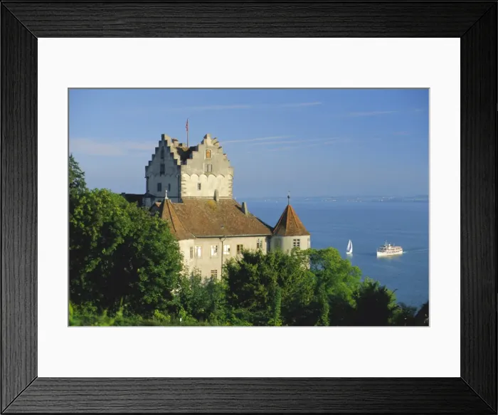 Framed Print : The old castle towering above Lake Constance Framed Print : The old castle towering above Lake Constance