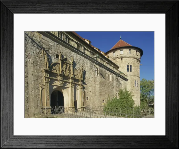 Framed Print : Carvings over the entrance to Castle Hohentubingen Framed Print : Carvings over the entrance to Castle Hohentubingen