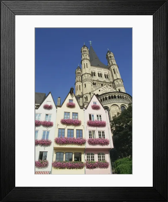 Framed Print : Houses and church, Martinsviertel, Gross St Framed Print : Houses and church, Martinsviertel, Gross St