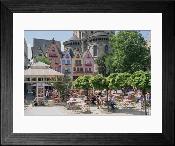 Framed Print : People in square Framed Print : People in square