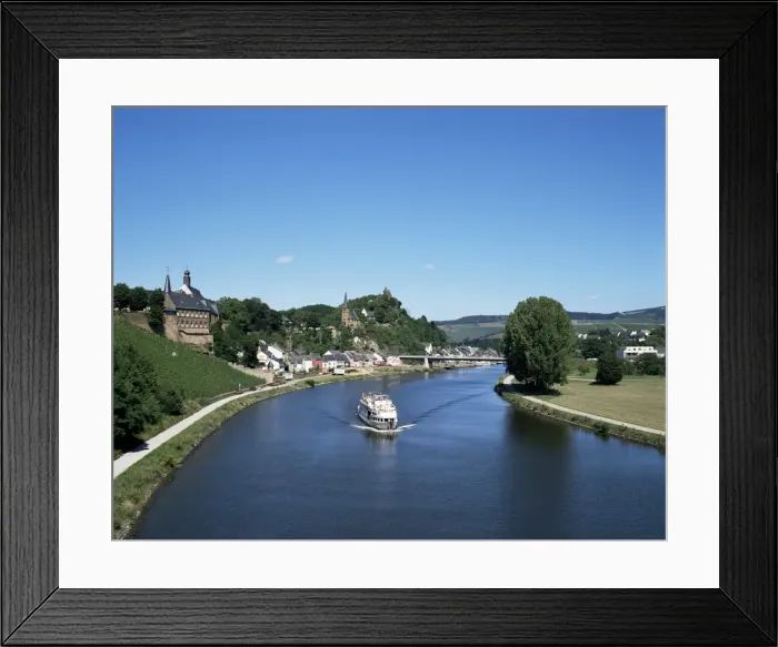 Framed Print : Old town and River Saar Framed Print : Old town and River Saar