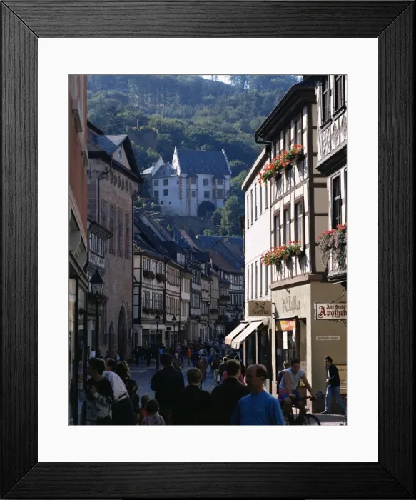 Framed Print : Old town with castle Framed Print : Old town with castle