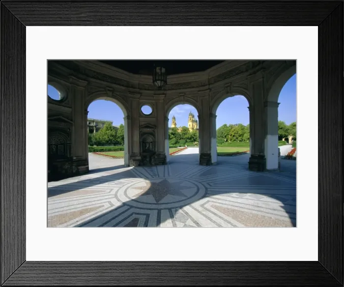 Framed Print : Temple of Diana and Theatinerkirche Framed Print : Temple of Diana and Theatinerkirche