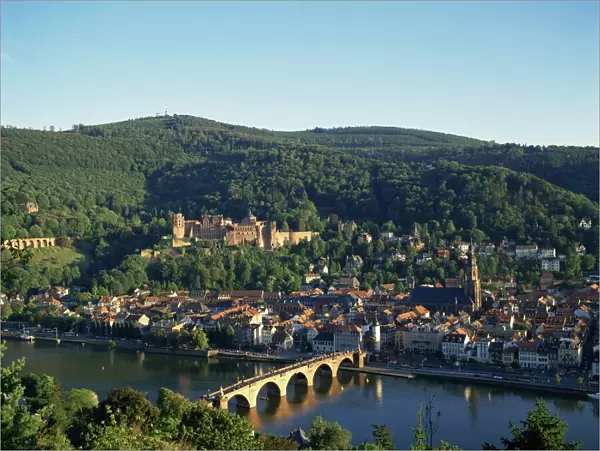 Aerial view over Heidelberg