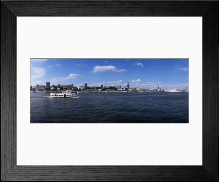 Framed Print : Harbour and Landungsbrucken Framed Print : Harbour and Landungsbrucken