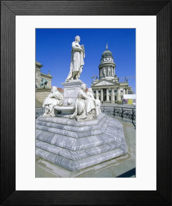 Framed Print : Schiller Monument and French Cathedral Framed Print : Schiller Monument and French Cathedral