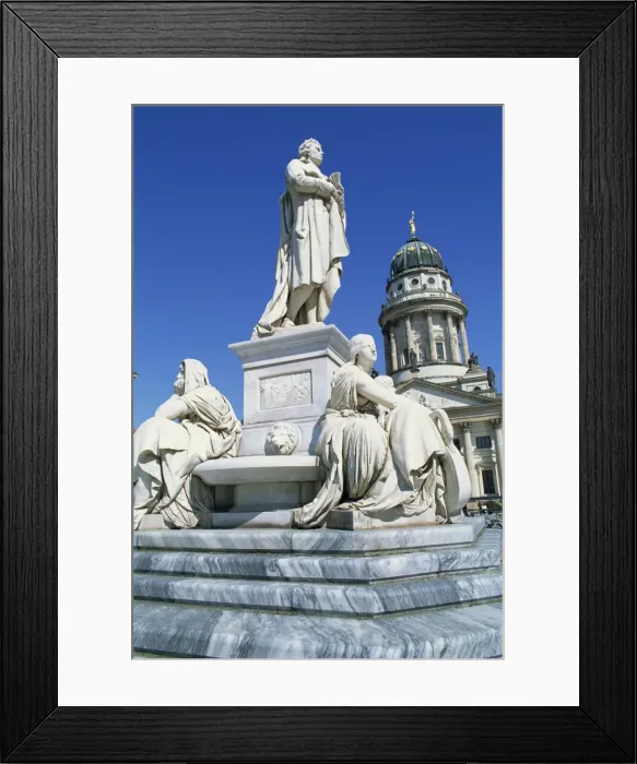 Framed Print : Statues on the Schiller monument in the Gendarmenmarkt in Berlin Framed Print : Statues on the Schiller monument in the Gendarmenmarkt in Berlin