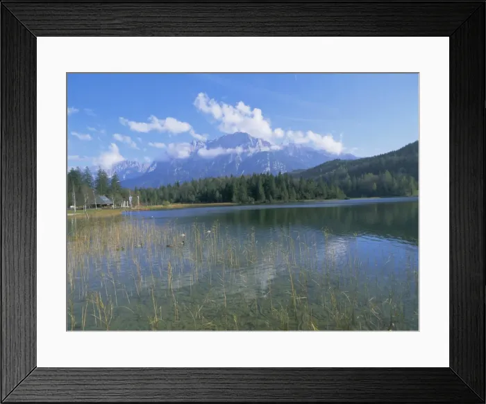 Framed Print : Lautersee near Mittenwald and Karwendel Mountains Framed Print : Lautersee near Mittenwald and Karwendel Mountains