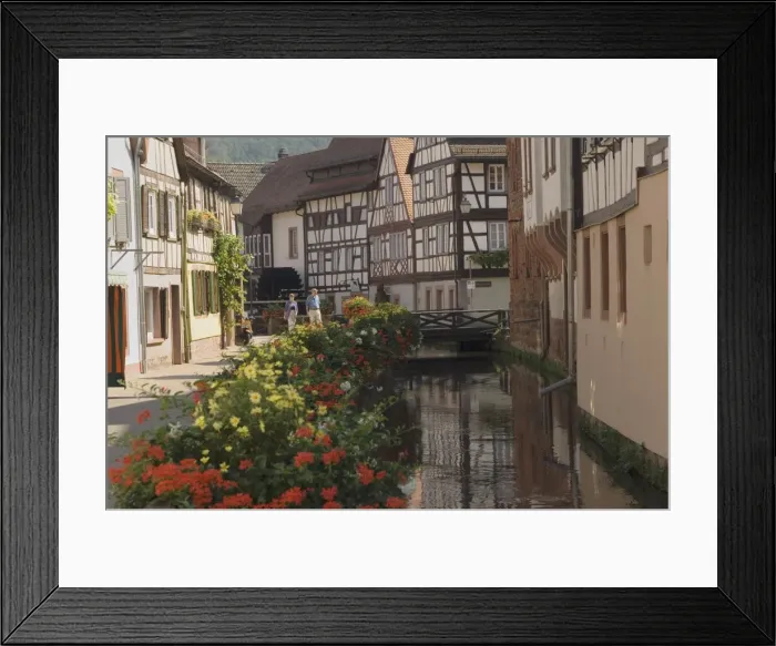 Framed Print : Traditional houses alongside millrace Framed Print : Traditional houses alongside millrace
