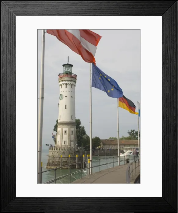 Framed Print : Harbour lighthouse and lion Framed Print : Harbour lighthouse and lion