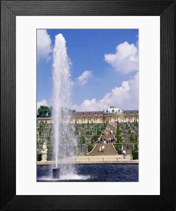 Framed Print : Fountain, Schloss Sanssouci (Sanssouci Palace)
