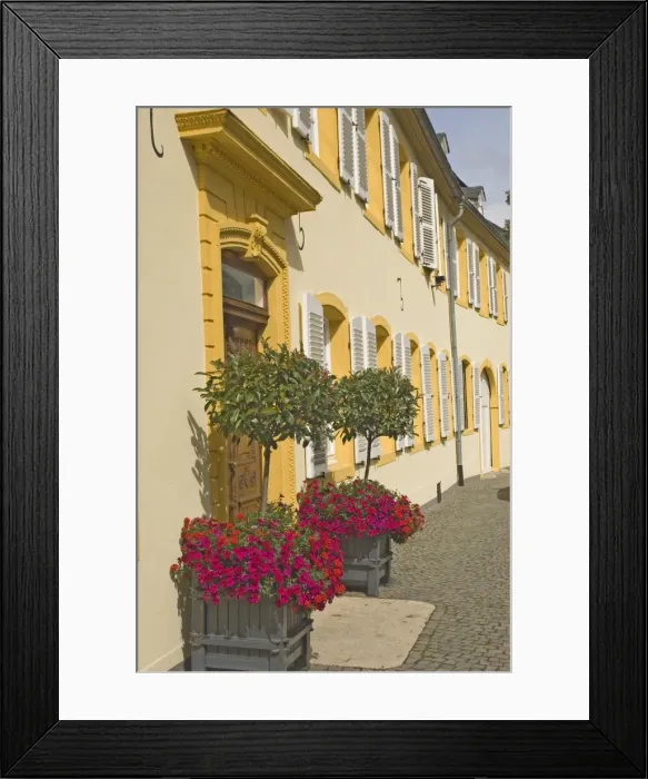 Framed Print : Terrace houses with traditional shuttered windows Framed Print : Terrace houses with traditional shuttered windows