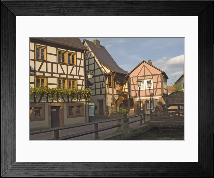 Framed Print : Original timber framed houses in Anweiler Framed Print : Original timber framed houses in Anweiler