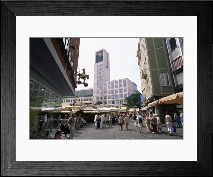 Framed Print : Traditional food and wine stall under the City Hall building Framed Print : Traditional food and wine stall under the City Hall building