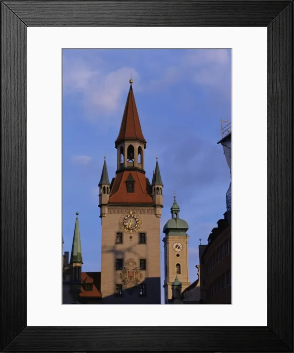 Framed Print : Altes Rathaus (Old Town Hall) and Heiliggeistkirche Framed Print : Altes Rathaus (Old Town Hall) and Heiliggeistkirche