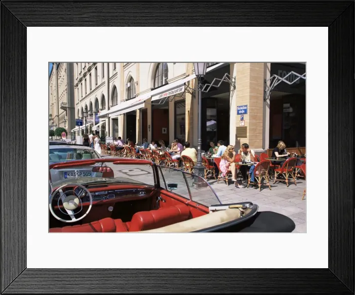 Framed Print : People sitting outside Cafe Roma on Maximilianstrasse Framed Print : People sitting outside Cafe Roma on Maximilianstrasse