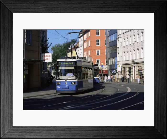 Framed Print : Tram in the city centre Framed Print : Tram in the city centre