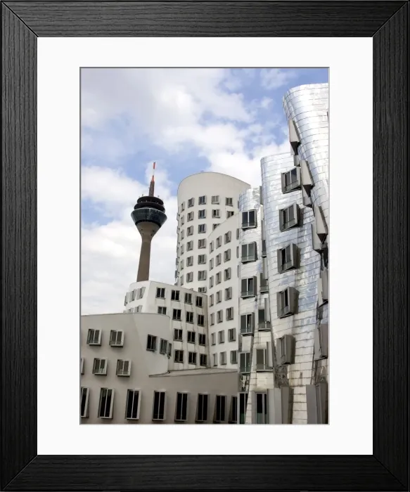 Framed Print : The Neuer Zollhof building by Frank Gehry at the Medienhafen Framed Print : The Neuer Zollhof building by Frank Gehry at the Medienhafen
