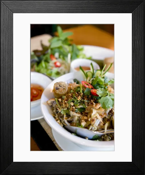 Framed Print : Dish at the Cyclo Vietnamese restaurant Framed Print : Dish at the Cyclo Vietnamese restaurant