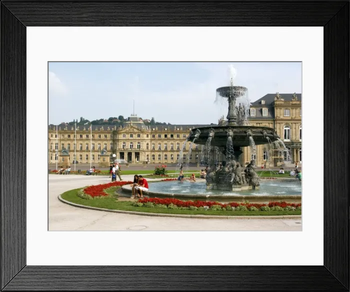Framed Print : Schlossplatz (Palace Square) and Neues Schloss Framed Print : Schlossplatz (Palace Square) and Neues Schloss