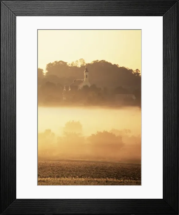 Framed Print : Grafrath Monastery in fog Framed Print : Grafrath Monastery in fog