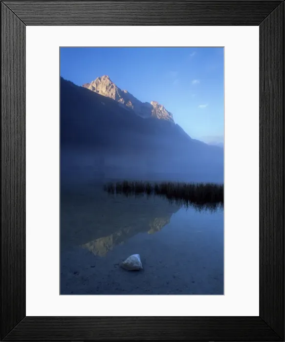 Framed Print : Early morning fog over Ferchensee Framed Print : Early morning fog over Ferchensee